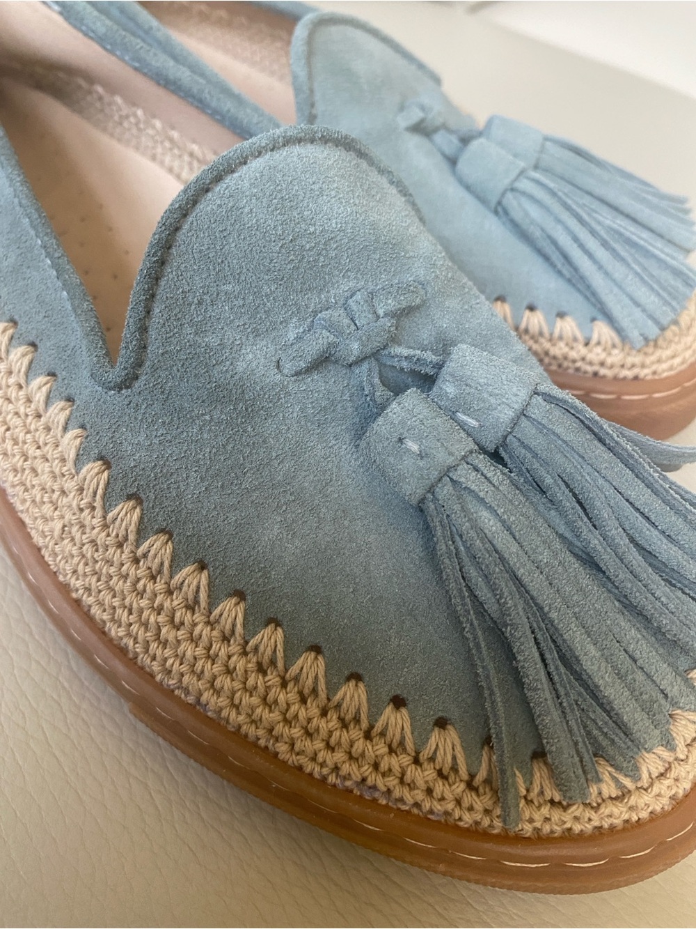 Fratelli Rossetti Women’s One Collection slip on suede loafer with tassels